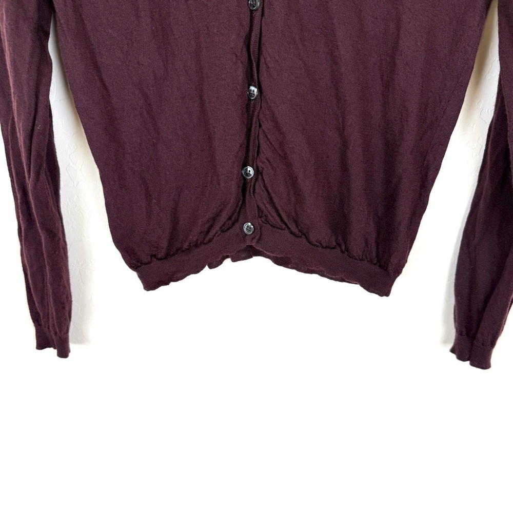 Marni 100% Cashmere Maroon Button Down Cardigan Sweater - Picture 3 of 7